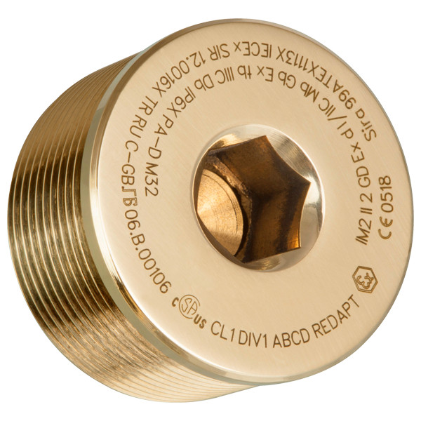 Redapt Plugs Afdichtplug Type A atex, messing 1.1/4NPT