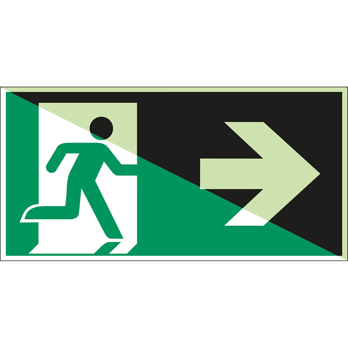 Brady B86HA406B713 Nooduitgang (rechts) – iso 7010
