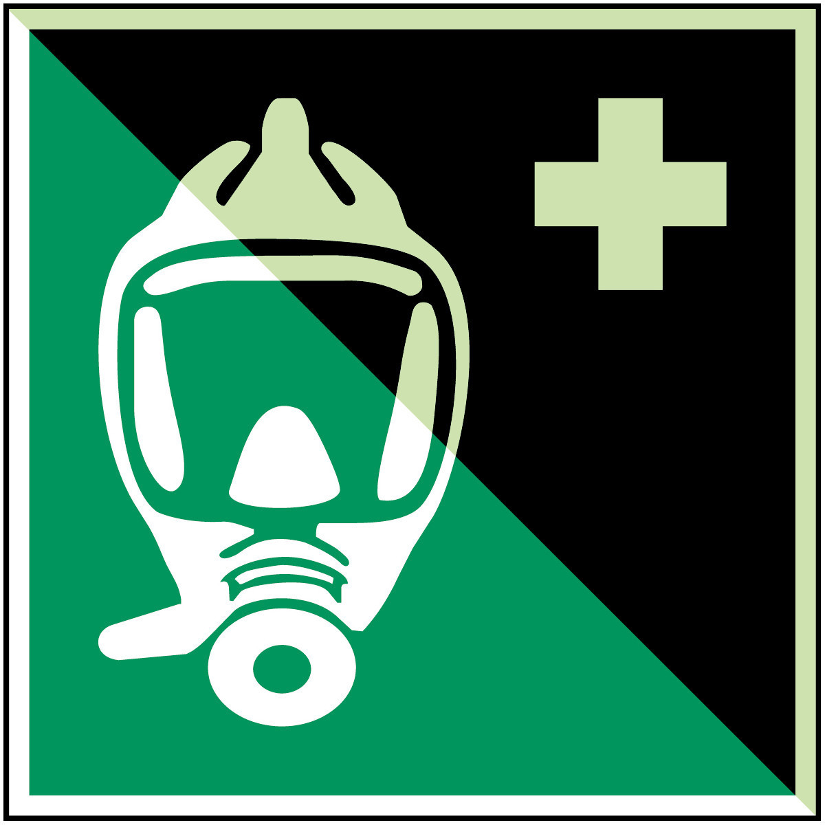 Brady B86HA408B726 Iso-Veiligheidspictogram - ademhalingsapparaat voor noodevacuatie