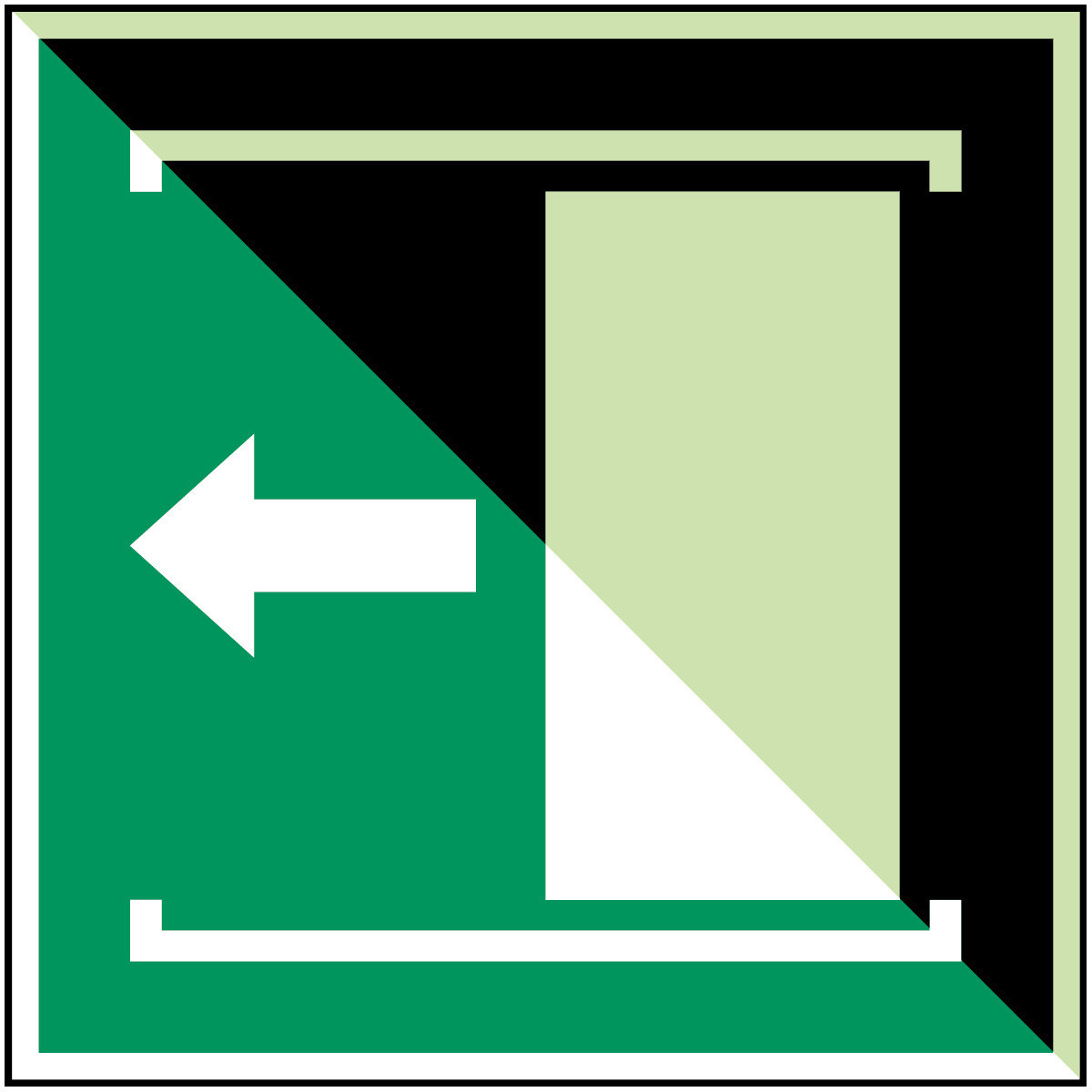 Brady B86HA408B726 Deur Naar links schuiven om te openen – iso 7010