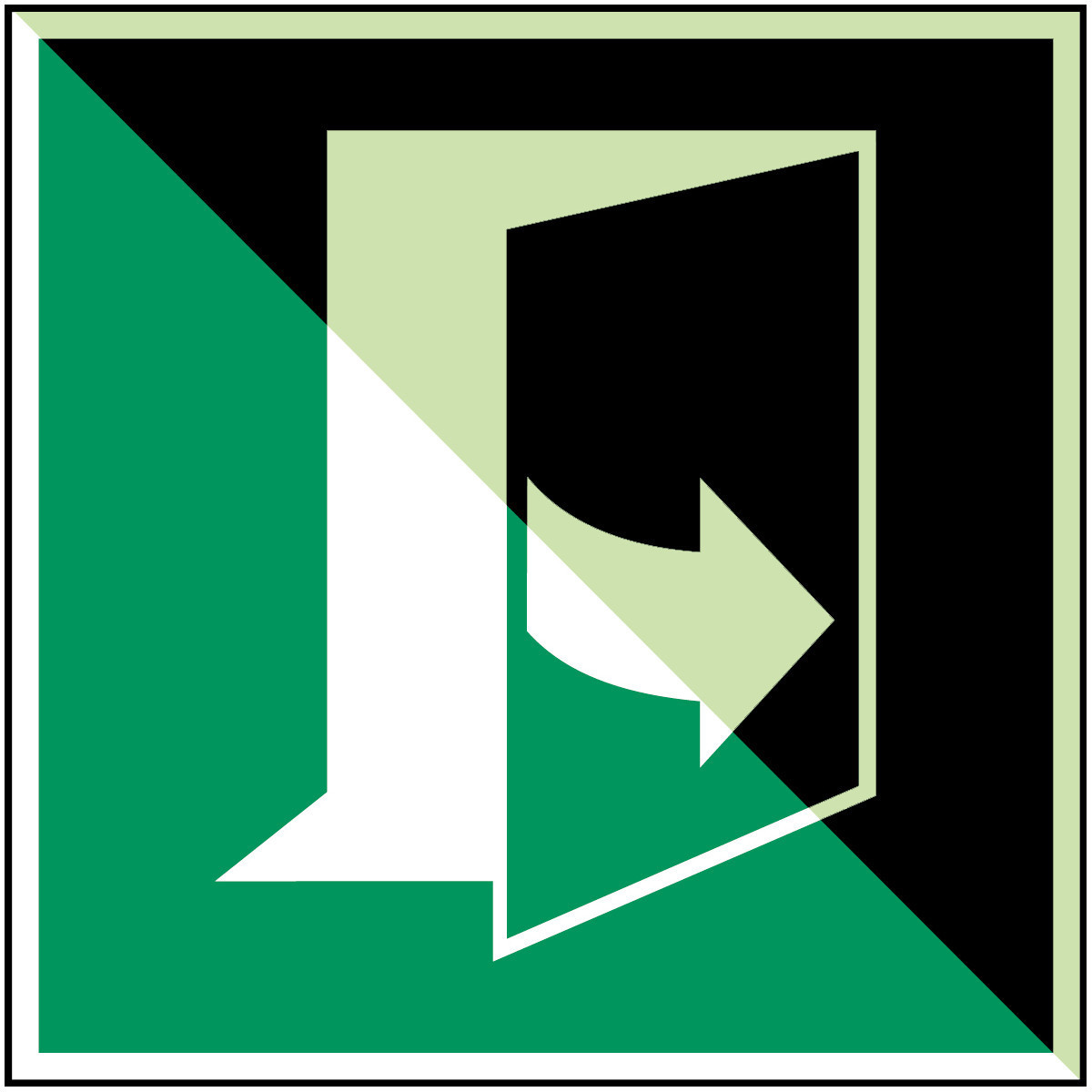 Brady B86HA408B726 Iso-Veiligheidspictogram - trek aan de linkerkant om deur te openen