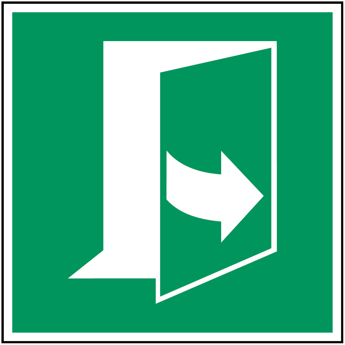 Brady BE Trek Aan de linkerkant om deur te openen – iso 7010