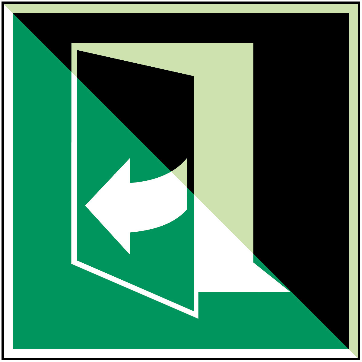 Brady B86HA408B726 Iso-Veiligheidspictogram - trek aan de rechterkant om deur te openen