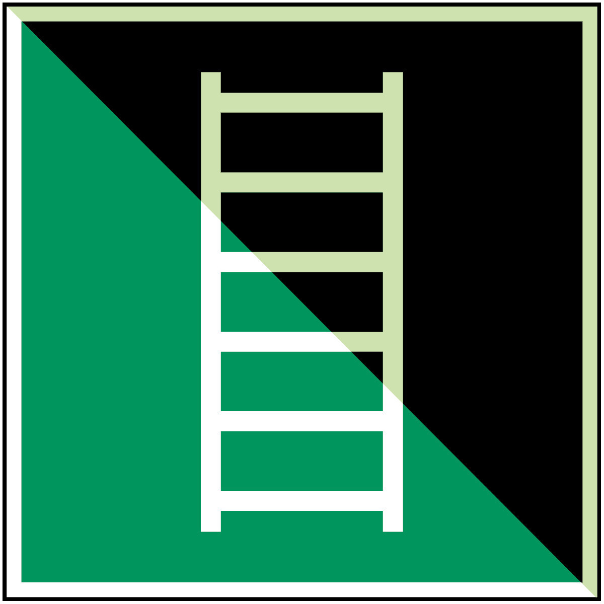 Brady B86HA408B726 Iso-Veiligheidspictogram - vluchtladder