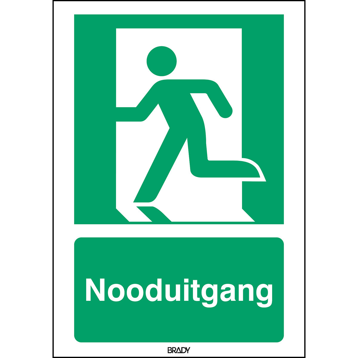 Brady B86HA408B722 Iso-Veiligheidspictogram - nooduitgang links