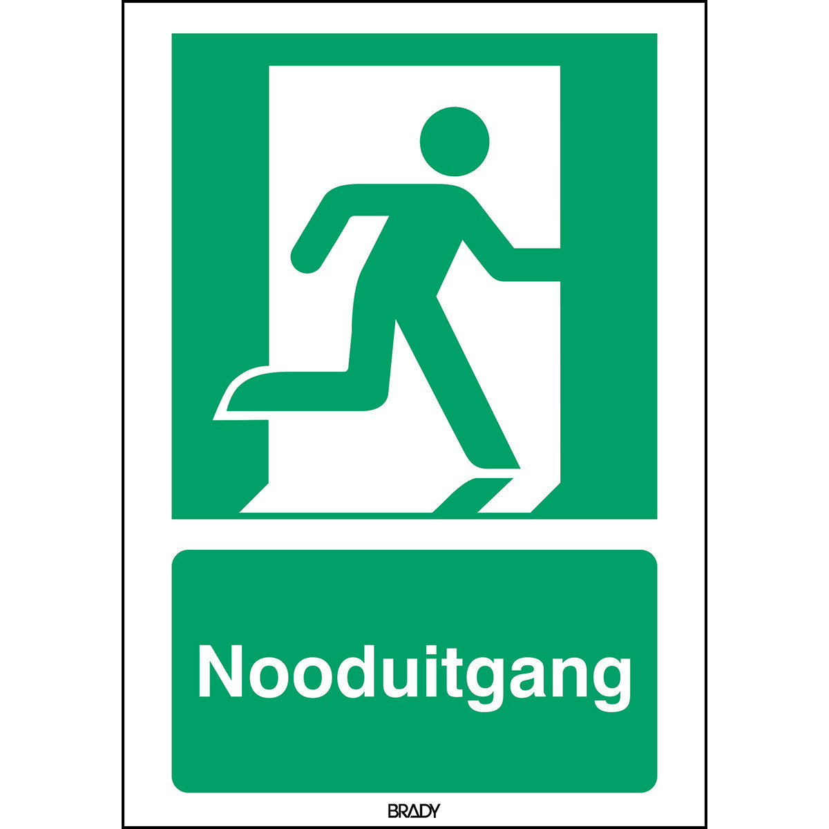 Brady B86HA408B722 Iso-Veiligheidspictogram - nooduitgang rechts