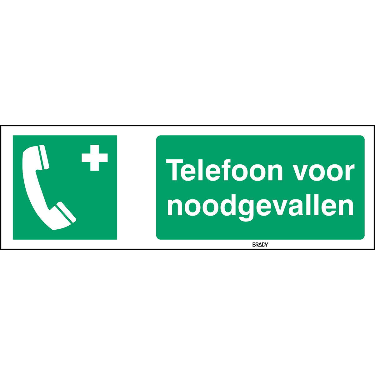 Brady B86HA408B722 Iso-Veiligheidspictogram - telefoon voor noodgevallen
