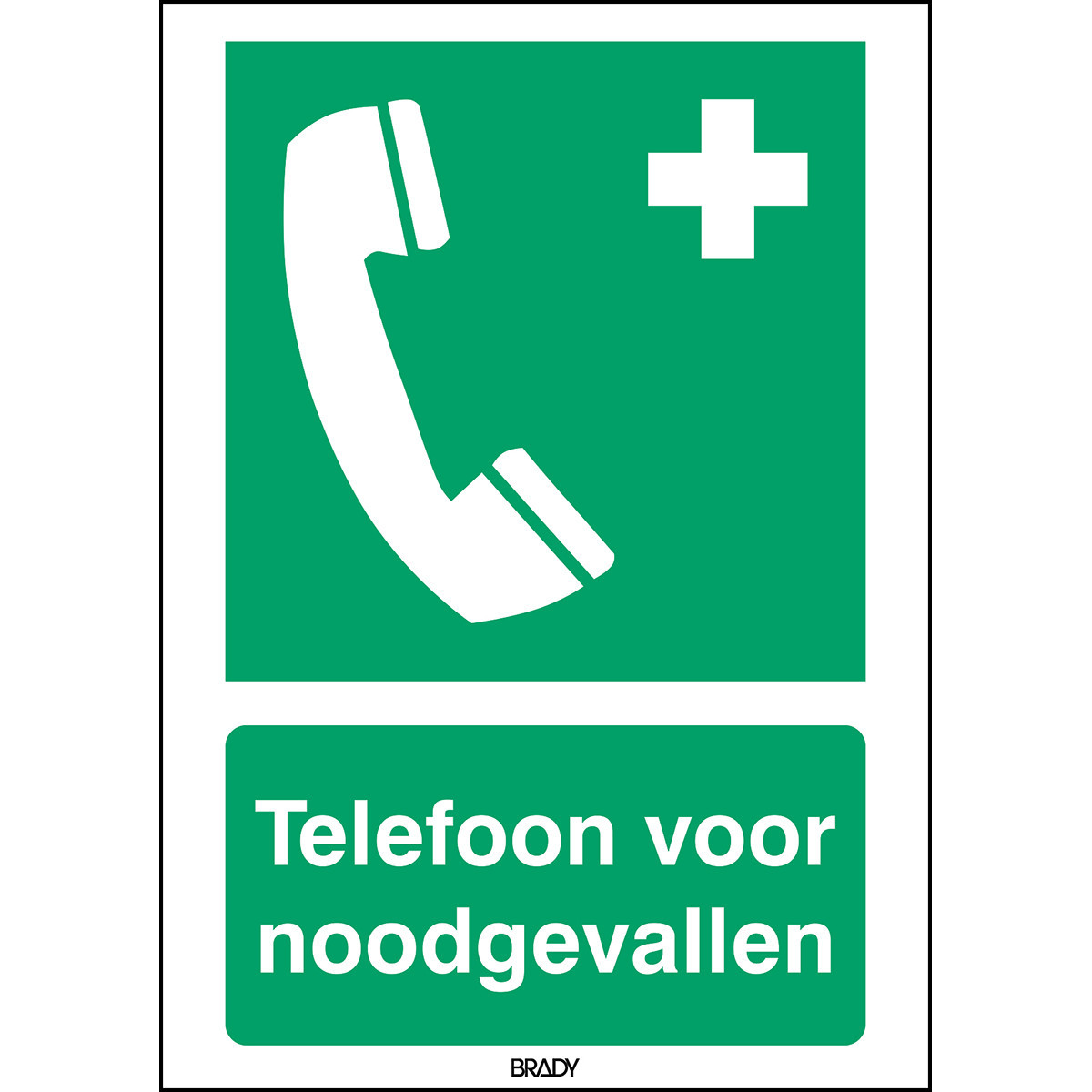 Brady B86HA408B722 Iso-Veiligheidspictogram - telefoon voor noodgevallen