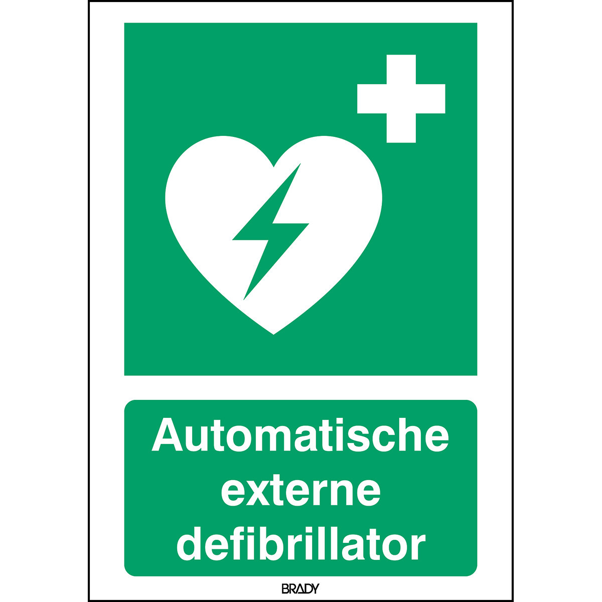 Brady B86HA408B722 Iso 7010 pictogrammen - automatische externe defibrillator