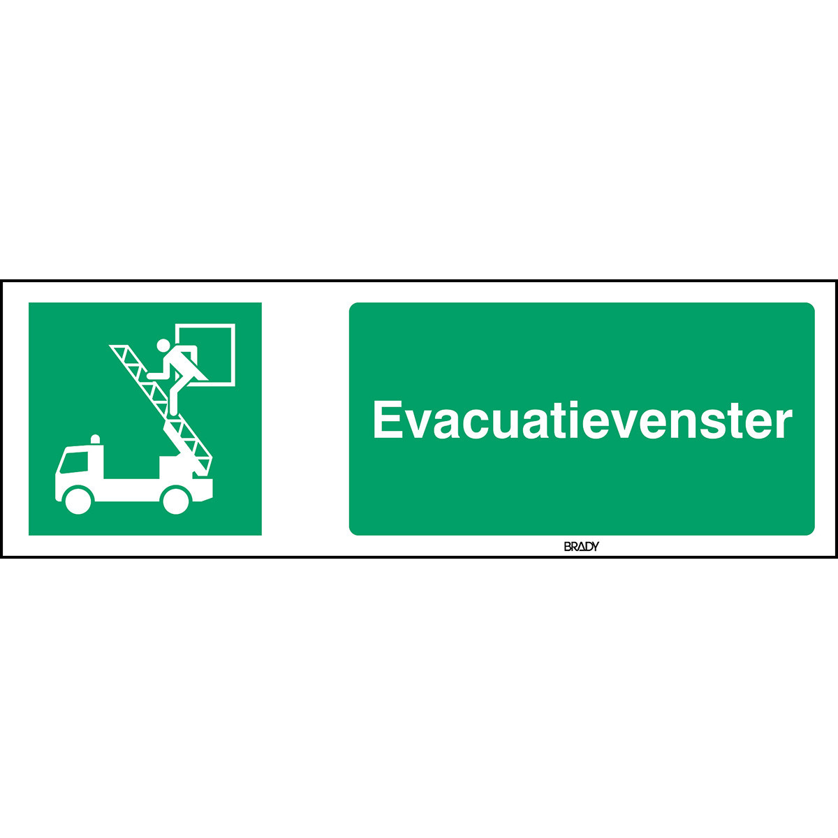 Brady B86HA408B722 Iso-Veiligheidspictogram - noodvenster