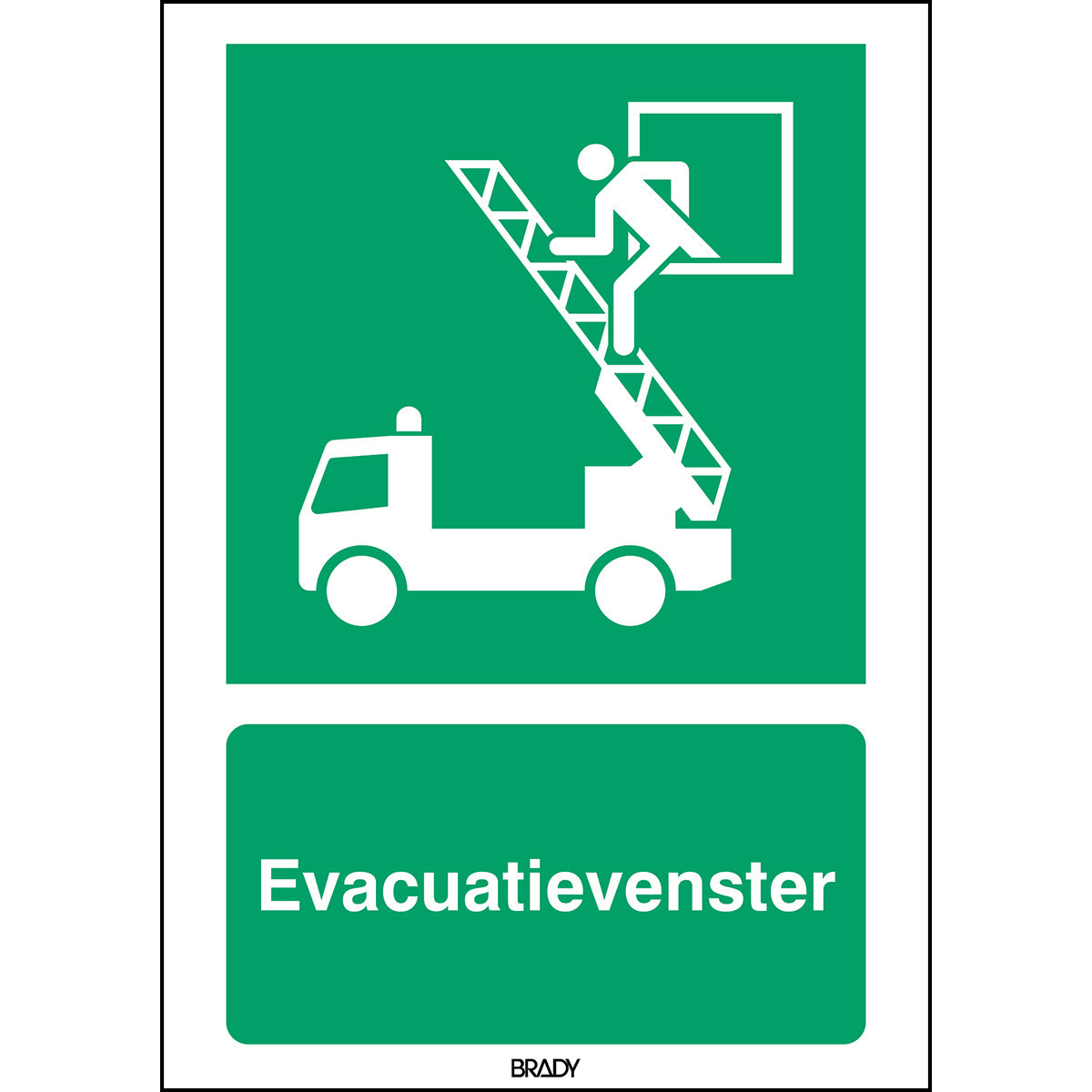 Brady B86HA408B722 Iso-Veiligheidspictogram - noodvenster