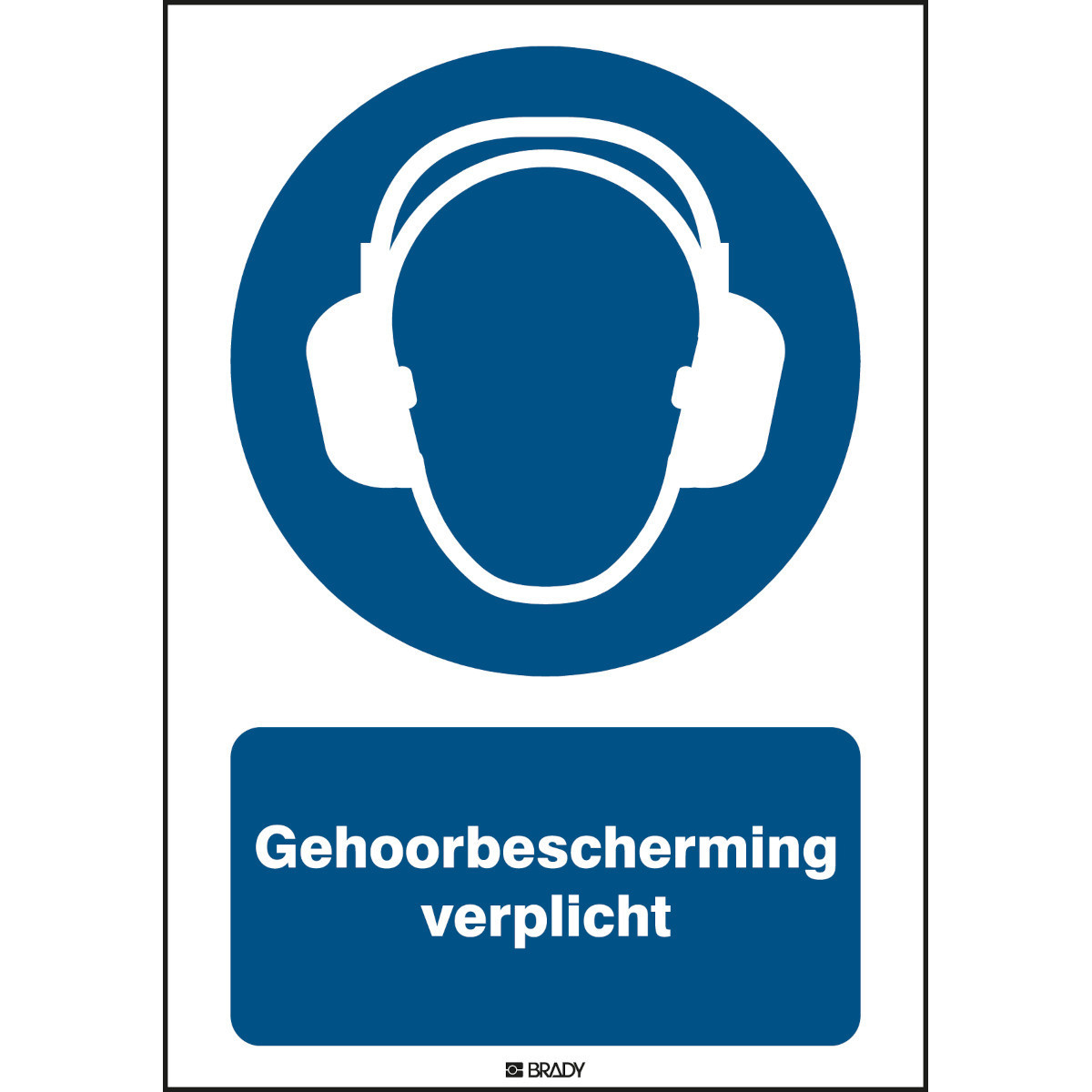 Brady B86HA408B722 Iso-Veiligheidspictogram - gehoorbescherming verplicht