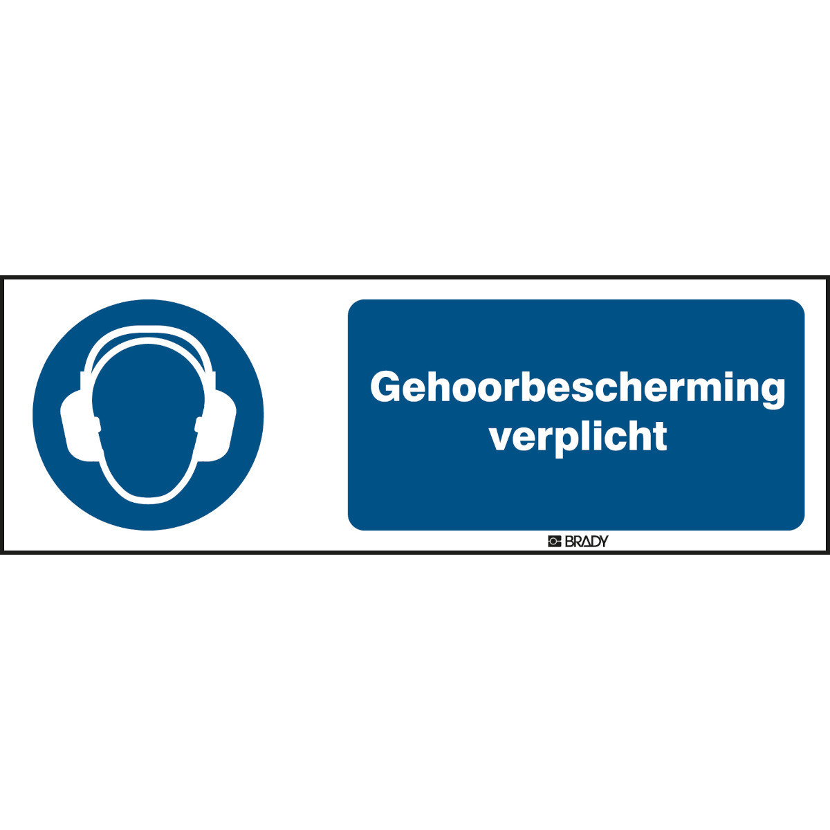 Brady B86HA408B722 Iso-Veiligheidspictogram - gehoorbescherming verplicht