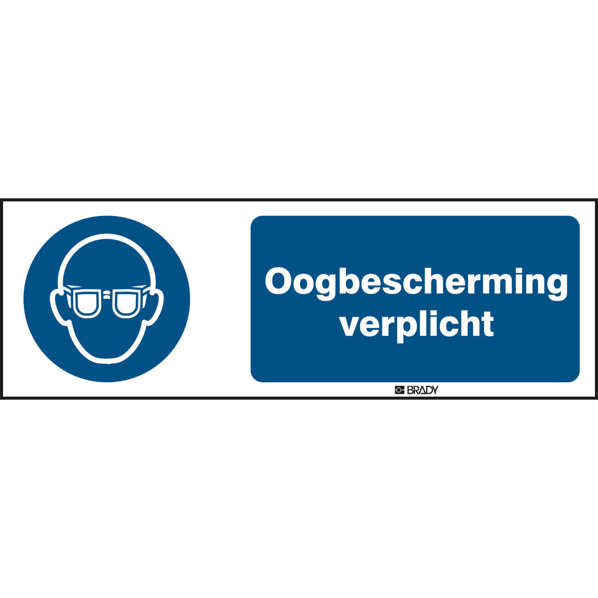 Brady B86HA408B722 Iso-Veiligheidspictogram - oogbescherming verplicht