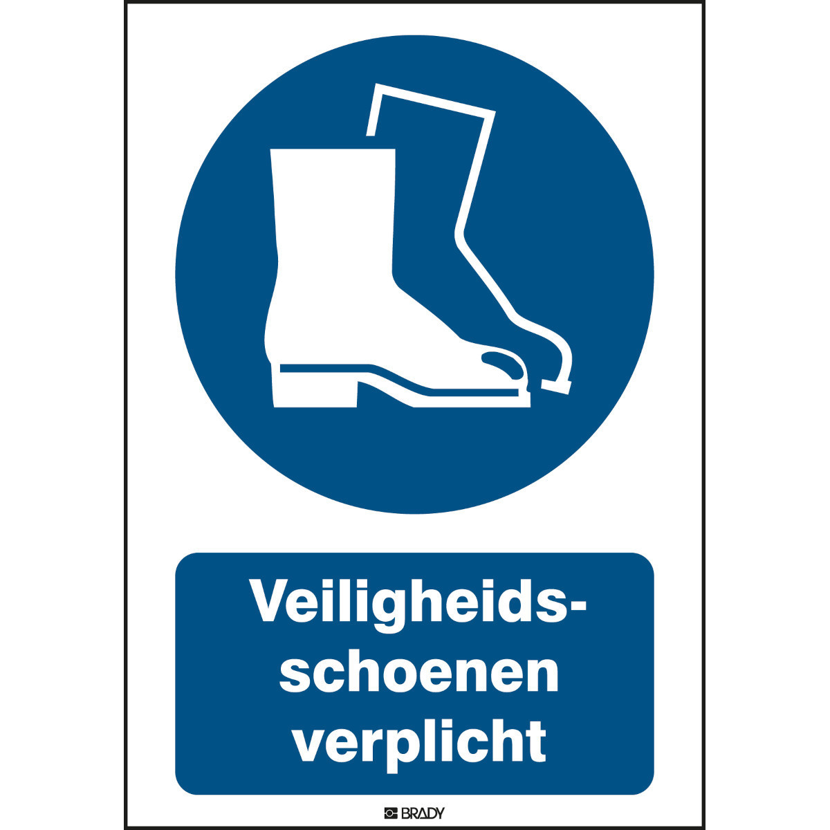 Brady B86HA408B722 Iso-Veiligheidspictogram - veiligheidsschoenen verplicht