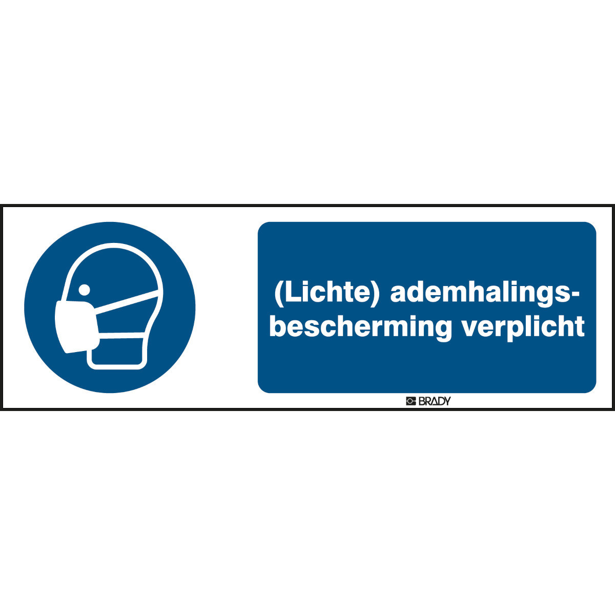 Brady B86HA408B722 Iso-Veiligheidspictogram - (lichte) ademhalingsbescherming verplicht