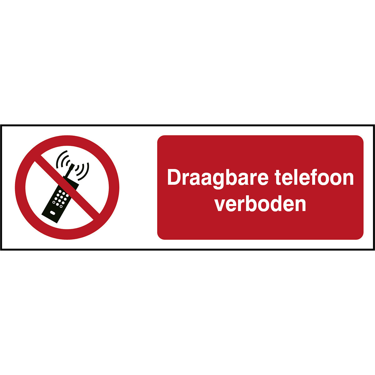 Brady B86HA408B722 Iso-Veiligheidspictogram - draagbare telefoon verboden