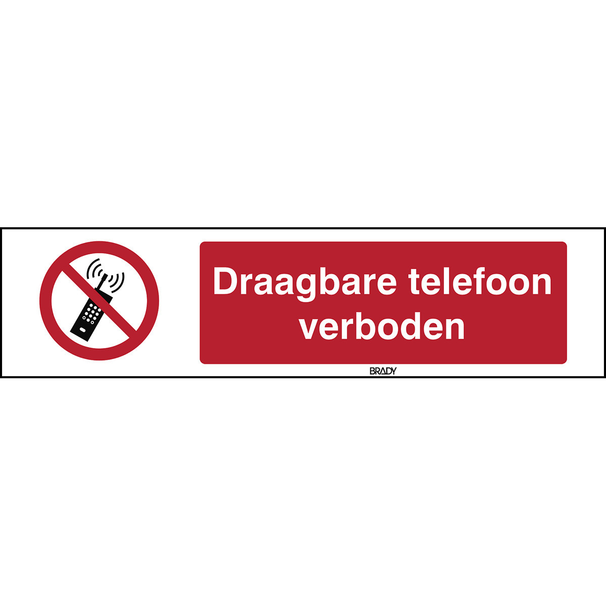 Brady B86HA408B722 Iso-Veiligheidspictogram - draagbare telefoon verboden