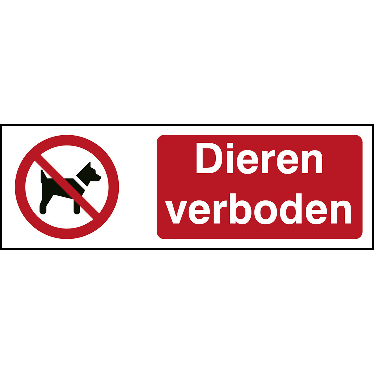 Brady B86HA408B722 Iso-Veiligheidspictogram - honden verboden