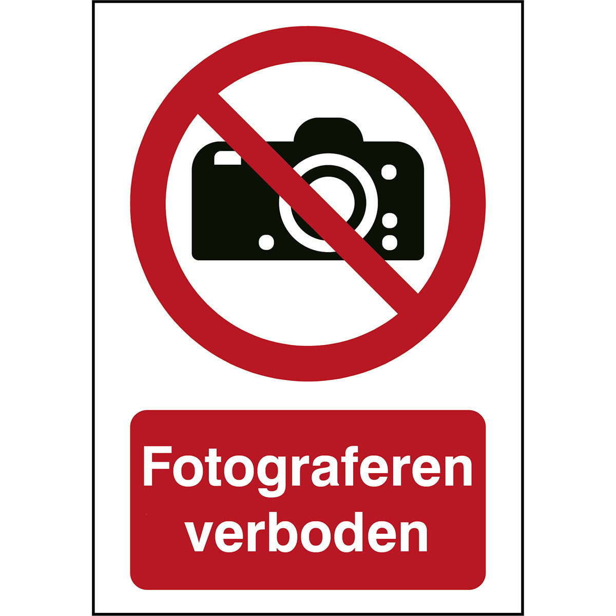 Brady B86HA408B722 Iso-Veiligheidspictogram - fotograferen verboden
