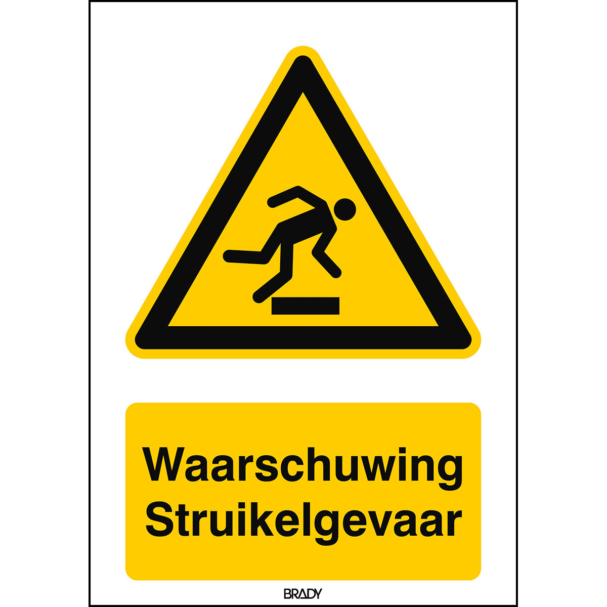 Brady B86HA408B722 Iso-Veiligheidspictogram - waarschuwing - struikelgevaar