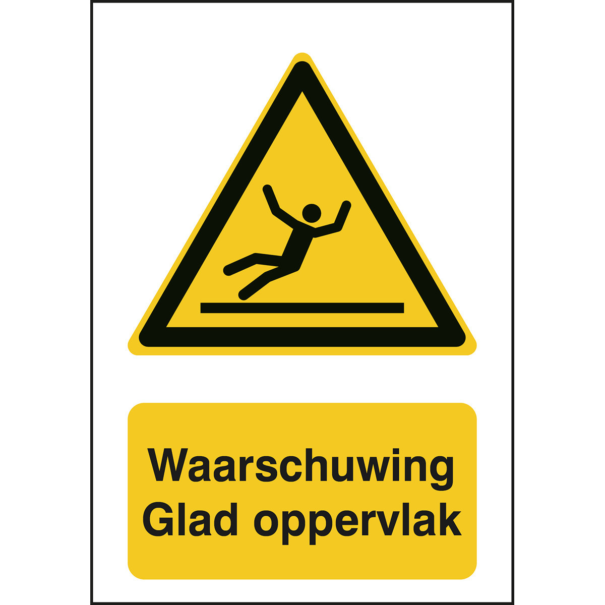 Brady B86HA408B722 Iso-Veiligheidspictogram - waarschuwing - glad oppervlak