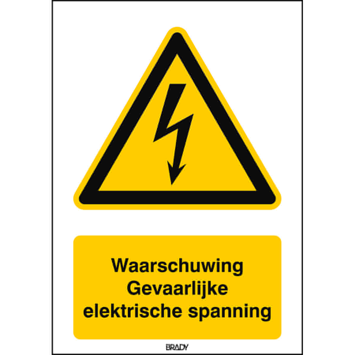 Brady B86HA408B722 Iso-Veiligheidspictogram - waarschuwing - gevaarlijke elektrische span