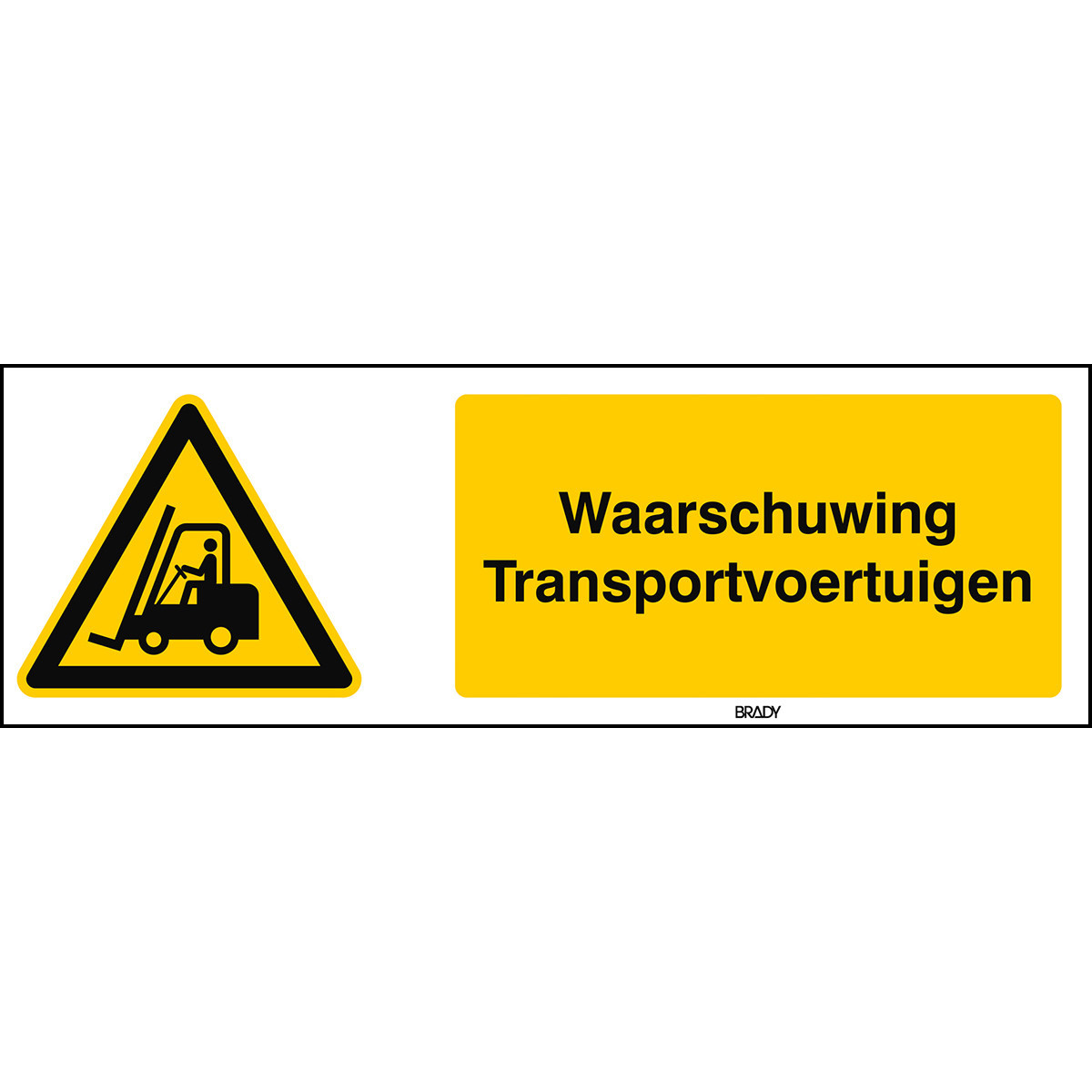 Brady B86HA408B722 Iso-Veiligheidspictogram - waarschuwing - transportvoertuigen