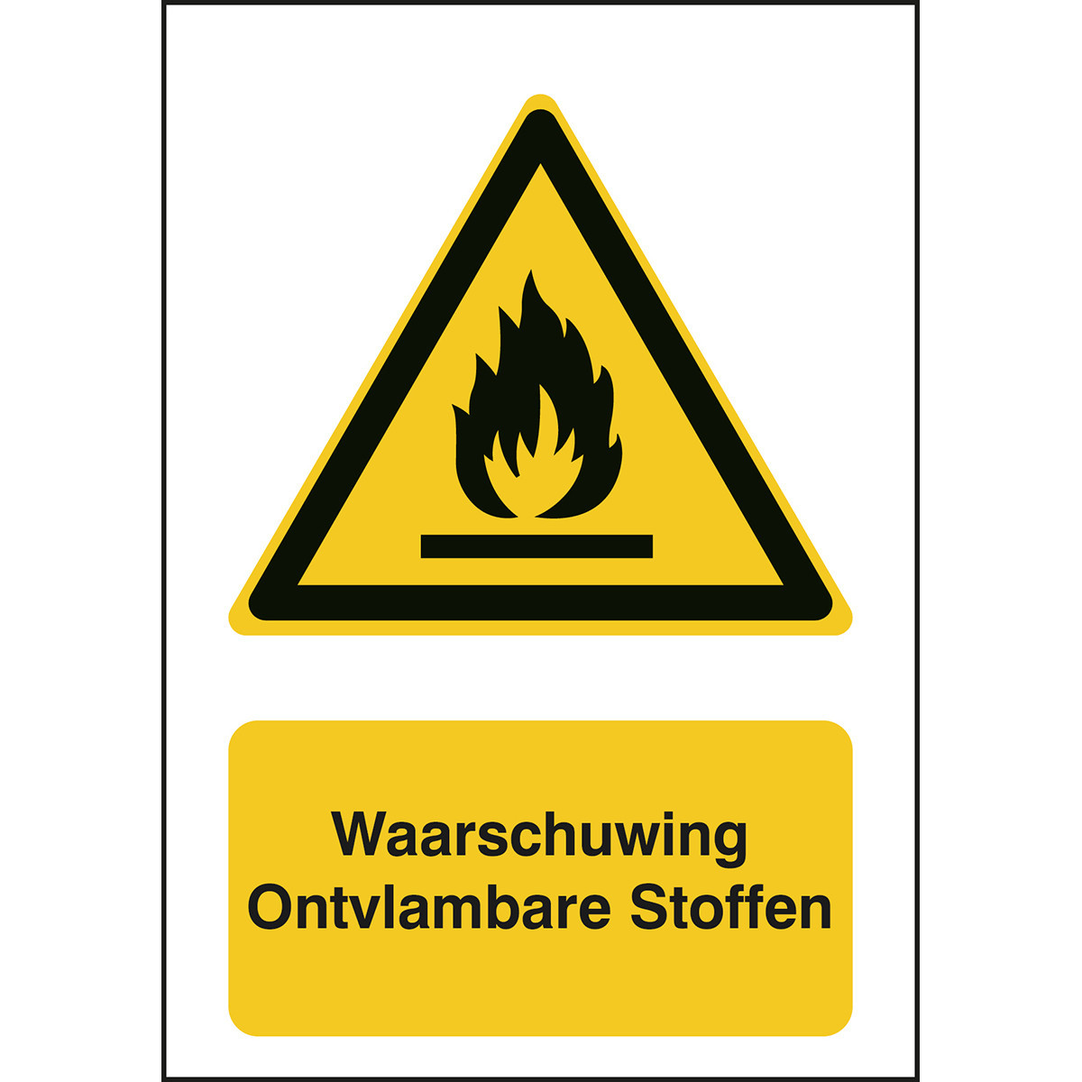 Brady B86HA408B722 Iso-Veiligheidspictogram - waarschuwing - ontvlambare stoffen