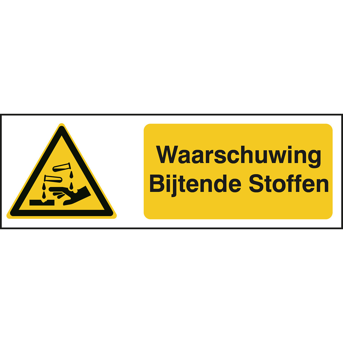 Brady B86HA408B722 Iso-Veiligheidspictogram - waarschuwing - bijtende stoffen