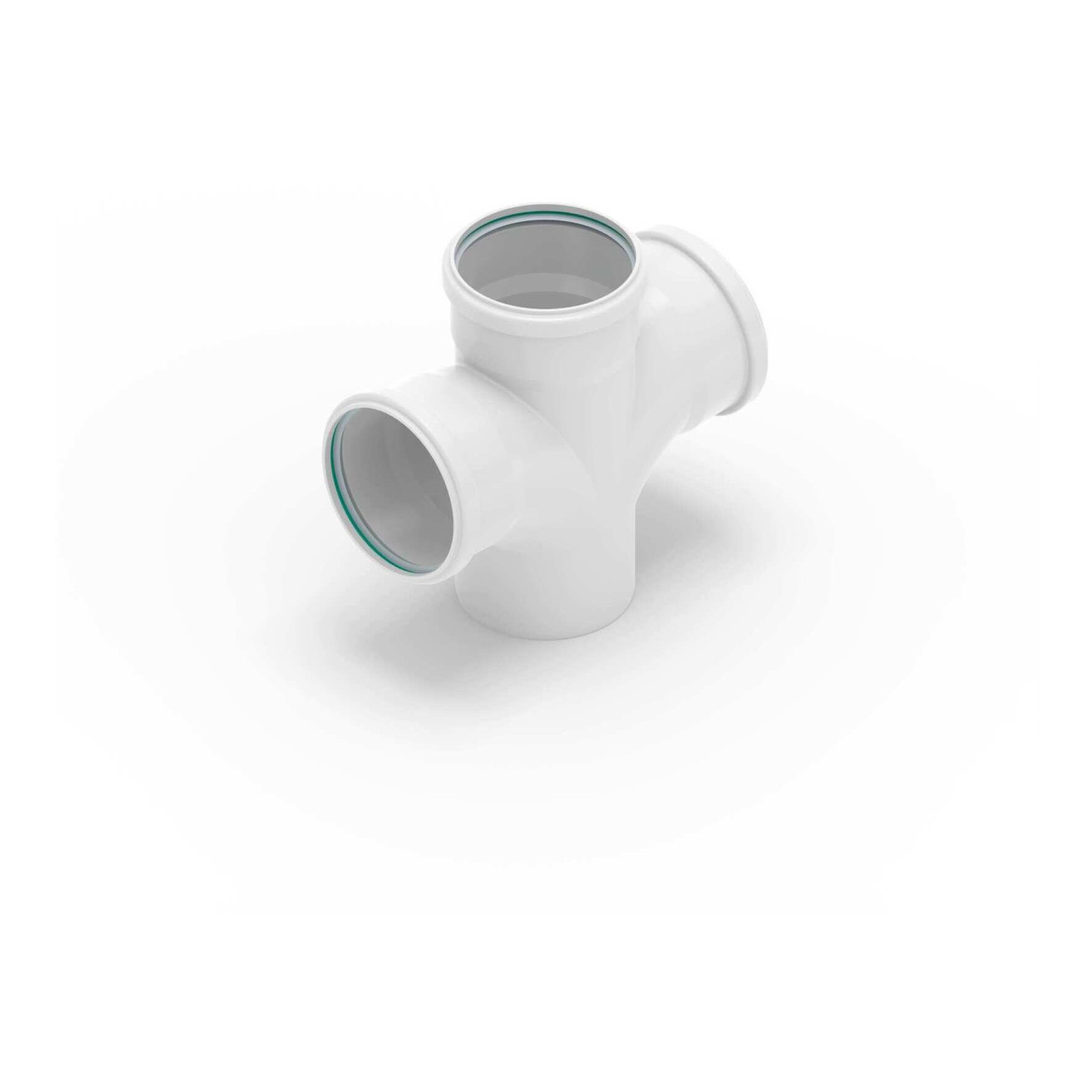 Rehau RAUPIANO PLUS Raupiano Plus dubbele T-stuk DN 90/90/90 87°, max flow