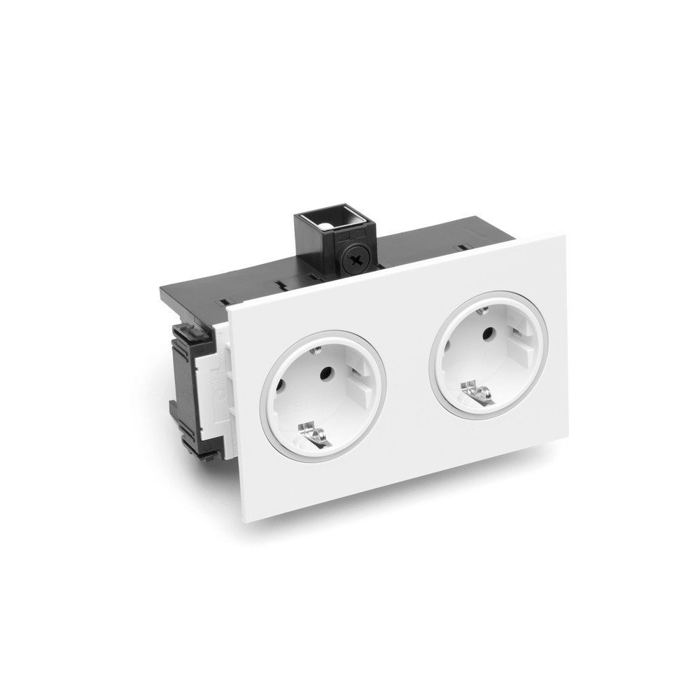 Rehau Signa in schakelmateriaal 2-voudige WCD incl. afdekraam, ral 9010