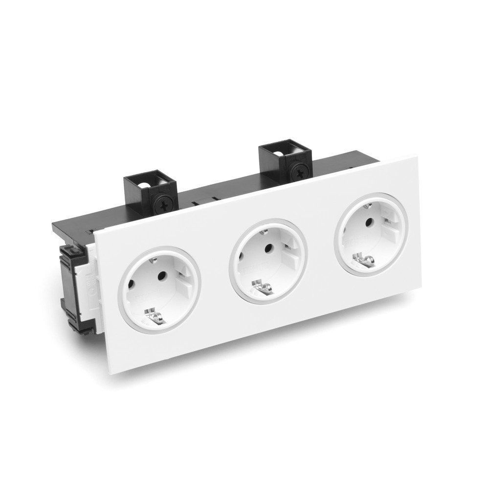 Rehau Signa in schakelmateriaal 3-voudige WCD incl. afdekraam, ral 9010