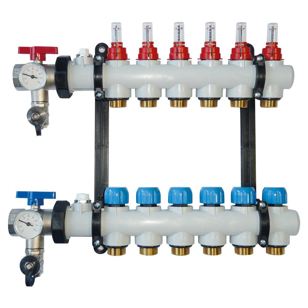 Rehau RAUTHERM Vloerverwarmingsverdeler polymeer HKV-D 7 groeps
