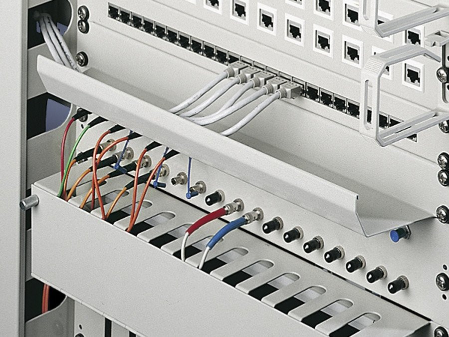 Rittal DK kabelgeleidingspaneel 19i 1he ral7035