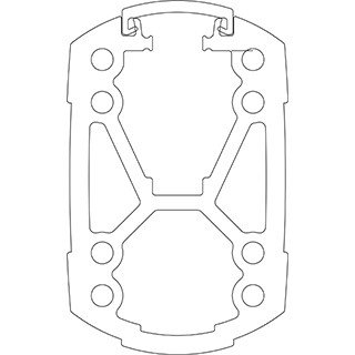 Rittal CP draagbuis CP120 L=1000 open ral7035
