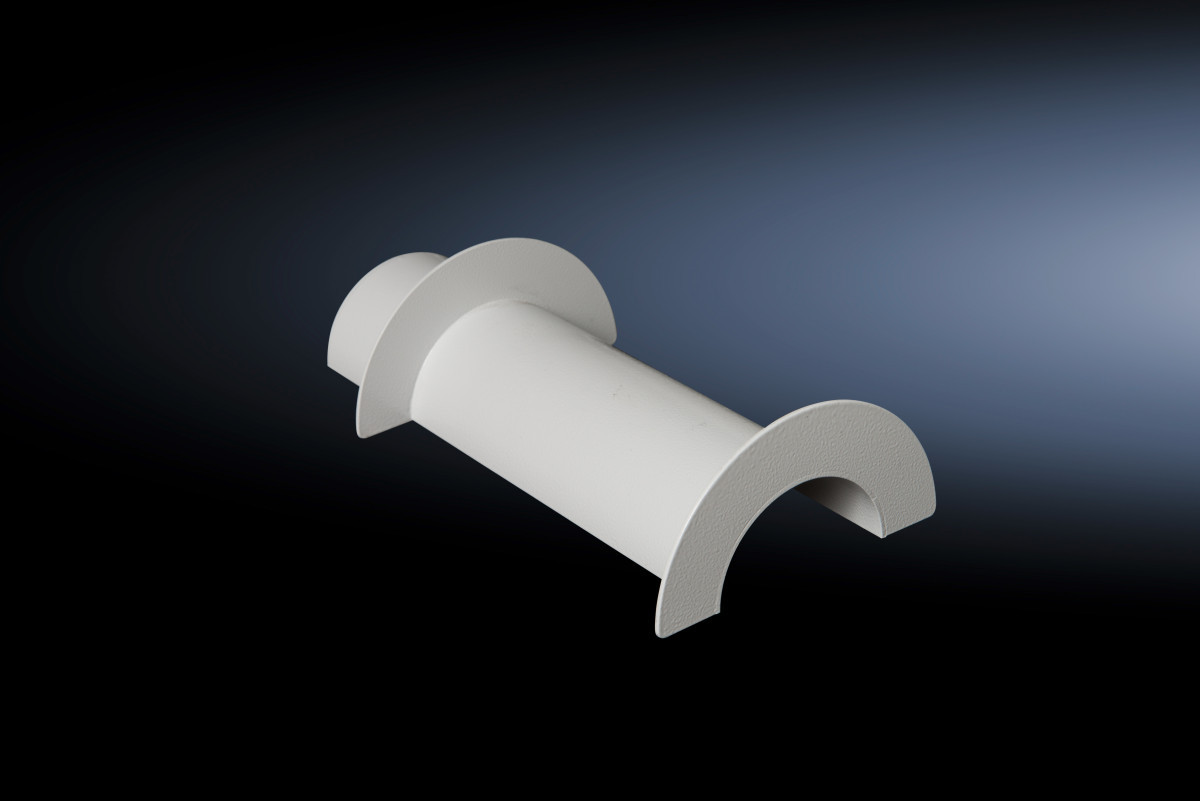 Rittal Glasvezelgeleider lengte 200MM halfronde uitvoering gelakt ral7035 twee compartimenten