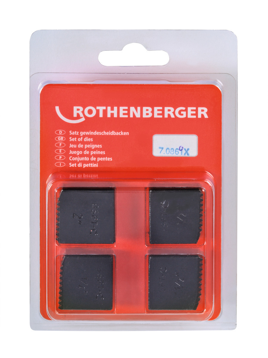 ROTHENBERGER Draadsnijden Snijbekken, BSPT R, 1.1/2“ (4 in doos)
