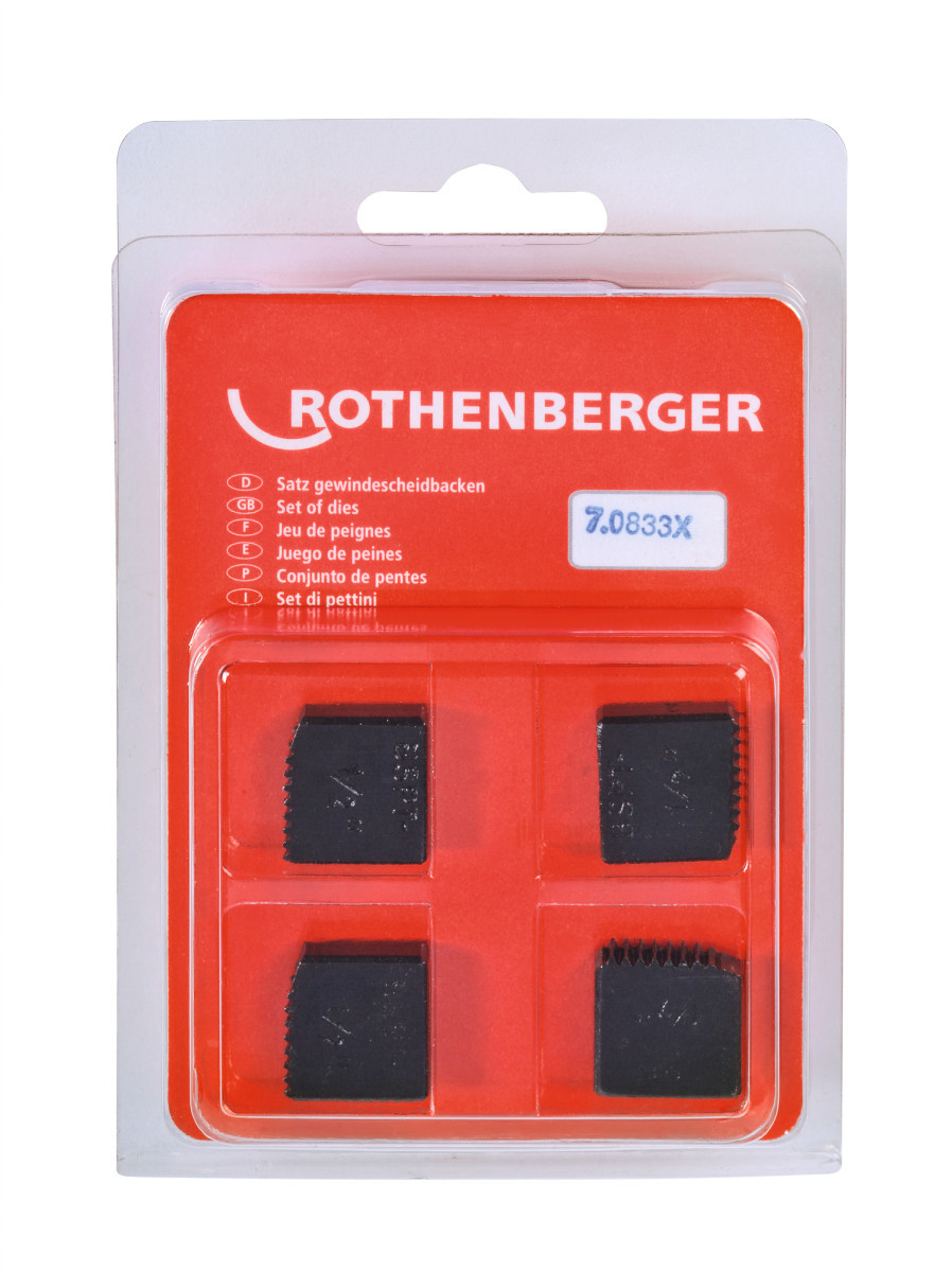 ROTHENBERGER Draadsnijden Snijbekken, BSPT R, 1/2“ (4 in doos)