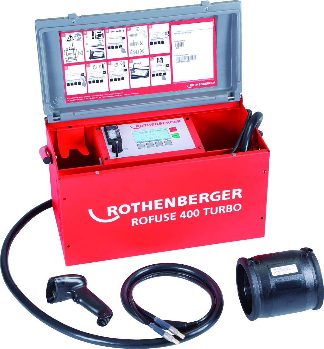 ROTHENBERGER ROWELD Lassen van kunstof leidingen Rofuse 400 turbo