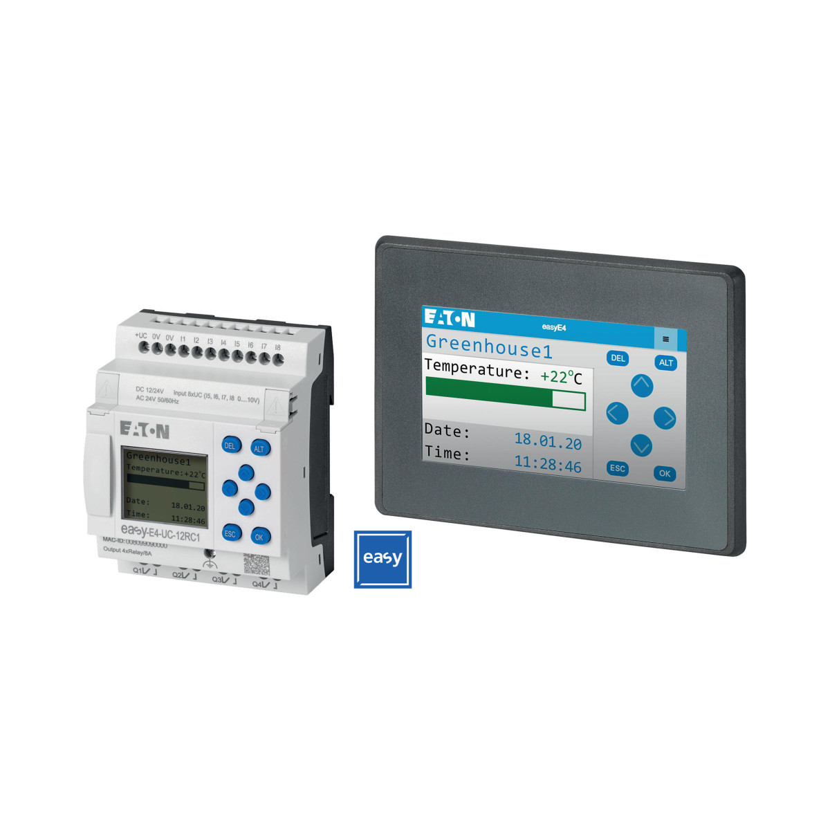 RTD Easy e4 starterset, easy-e4-uc-12TC1,12/24 V DC, 24V ac, 8di, 4DQ