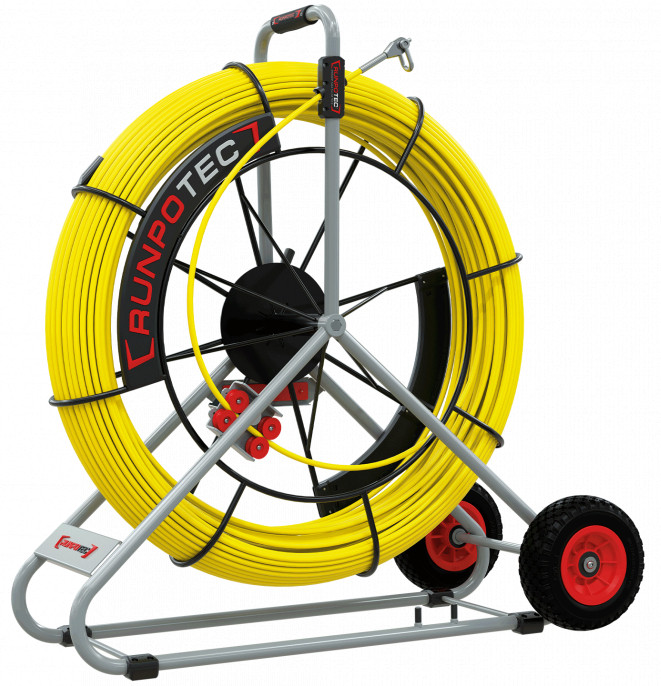 Runpotec Kabelgereedschap Runpo Profi-set glasvezel trekveer Ø 11MM RTG12 150M incl. haspel