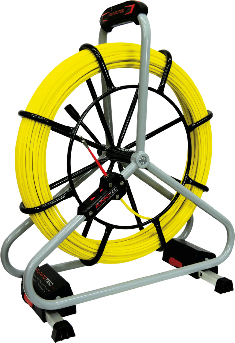 Runpotec Kabelgereedschap Runpo Profi-set glasvezel trekveer Ø 6MM RTG6 80M incl. haspel