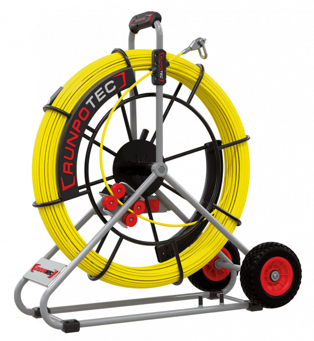 Runpotec Kabelgereedschap Runpo Profi-set glasvezel trekveer Ø 7,5MM RTG12 60M incl. haspel