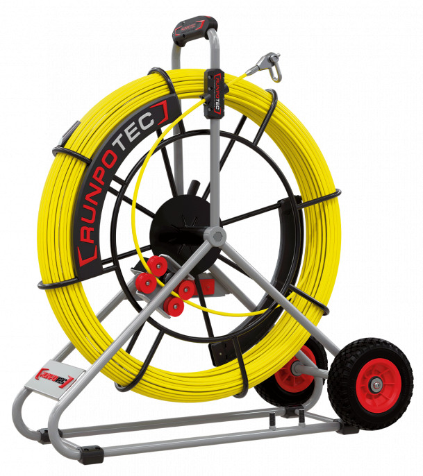 Runpotec Kabelgereedschap Runpo Profi-set glasvezel trekveer Ø 9MM RTG12 120M incl. haspel