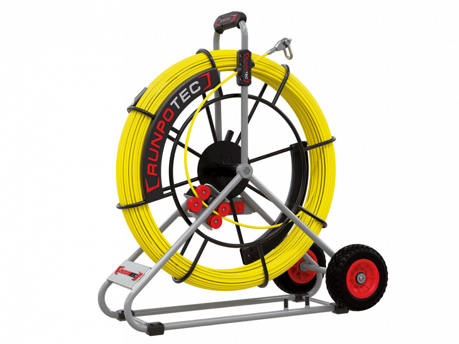 Runpotec Kabelgereedschap Runpo Profi-set glasvezel trekveer Ø 9MM RTG12 150M incl. haspel