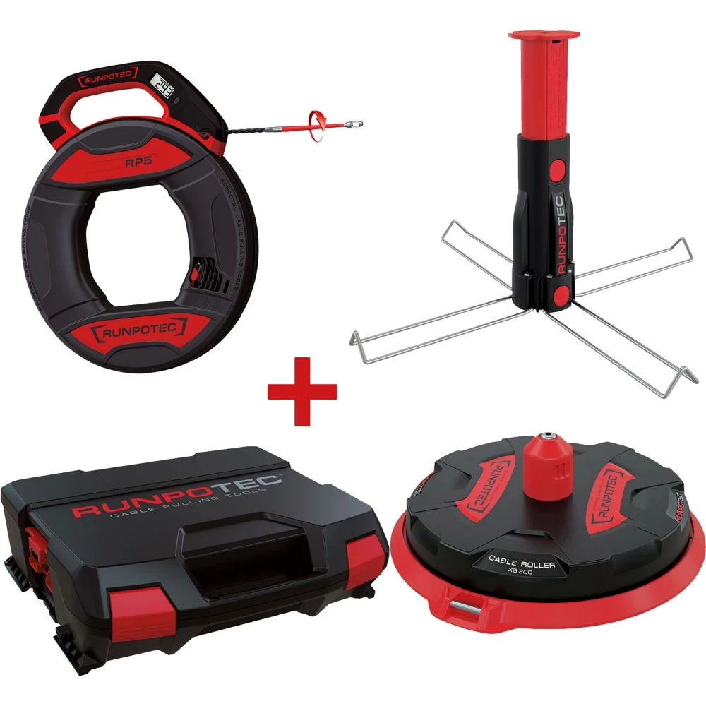 Runpotec Multiset runpo 5 met box 30M met lengtemeter + XB300 met centree