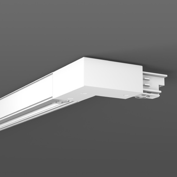 RZB 3-Phasen-Stromschienen Koppeling L 117 B 117 H 33 kleur: wit 7655-10-W31