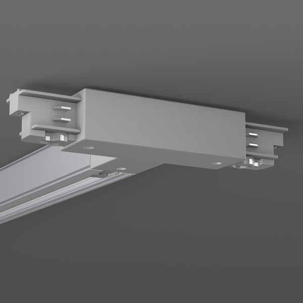 RZB 3-Phasen-Stromschienen Koppeling L 198 B 117 H 33 kleur: zilver 7656-11-W20