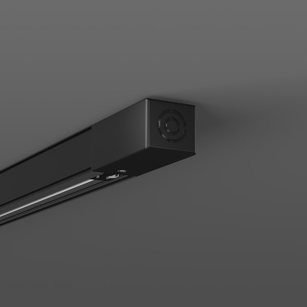 RZB 3-Phasen-Stromschienen Voeding L 119 B 37 H 33 kleur: zwart 7652-11-W30